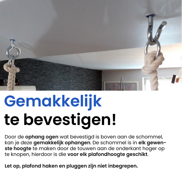 Meegroei Schommel 3-in-1 Hout – Blauw