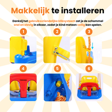 Afbeelding in Gallery-weergave laden, Trendmix Meegroei Schommel 3-in-1 Voor Baby, Peuter &amp; Kleuter – Veilig Met Verstelbare Banden – Voor Binnen &amp; Buiten Gebruik