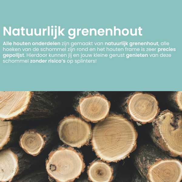 Meegroei Schommel 3-in-1 Hout – Lichtgrijs