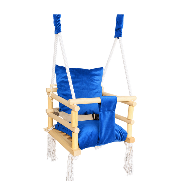Meegroei Schommel 3-in-1 Hout – Blauw