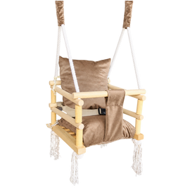 Meegroei Schommel 3-in-1 Hout – Beige/Bruin
