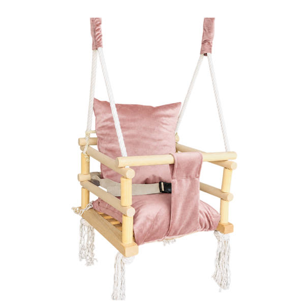 Meegroei Schommel 3-in-1 Hout – Roze