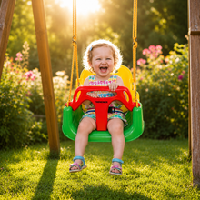 Afbeelding in Gallery-weergave laden, Trendmix Meegroei Schommel 3-in-1 Groen Voor Baby, Peuter &amp; Kleuter – Veilig Met Verstelbare Banden – Voor Binnen &amp; Buiten Gebruik