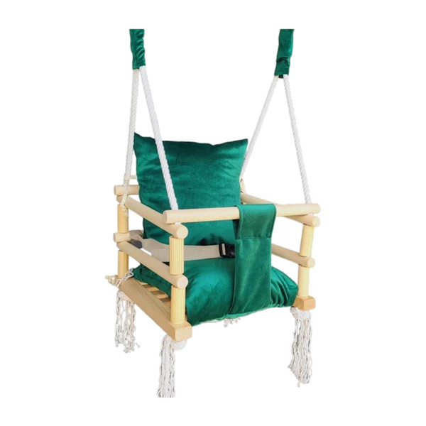 Meegroei Schommel 3-in-1 Hout – Groen