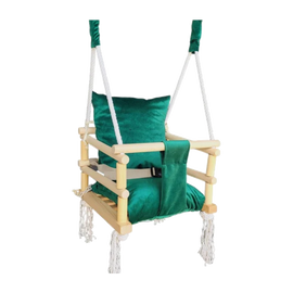 Luxe 3 in 1 groene meegroei babyschommel en Kinderschommel