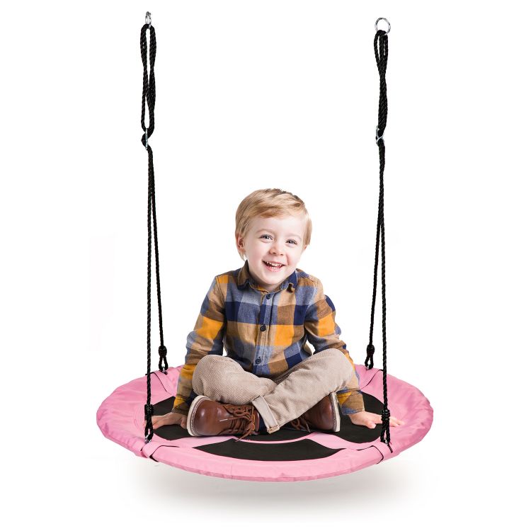 Ecotoys Nestschommel Buitenspeelgoed 100 cm Roze tot 100kg - Kinderschommel Buiten/Binnen