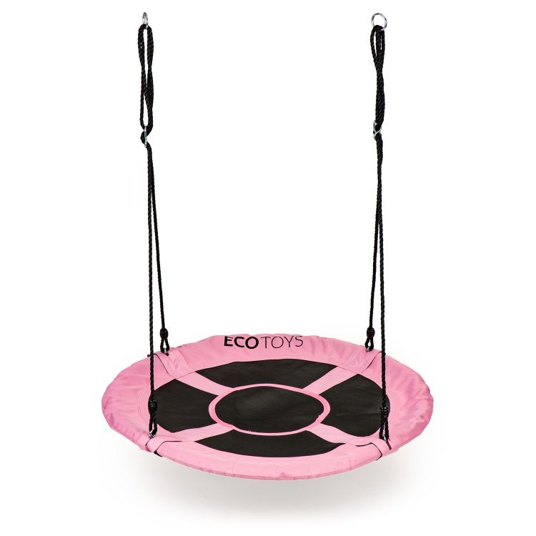 Ecotoys Nestschommel Buitenspeelgoed 100 cm Roze tot 100kg - Kinderschommel Buiten/Binnen