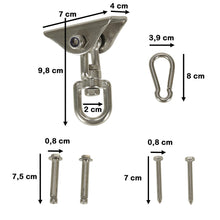 Afbeelding in Gallery-weergave laden, Plafond haak voor het bevestigen van een hangmat of schommel belastbaar tot 300 kg