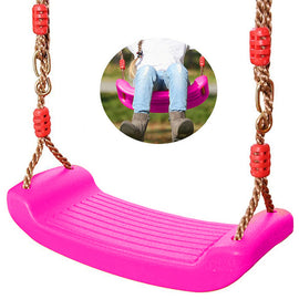 Tuinschommel voor kinderen / kinderschommel met touwen max 100kg roze 44cm x 17cm