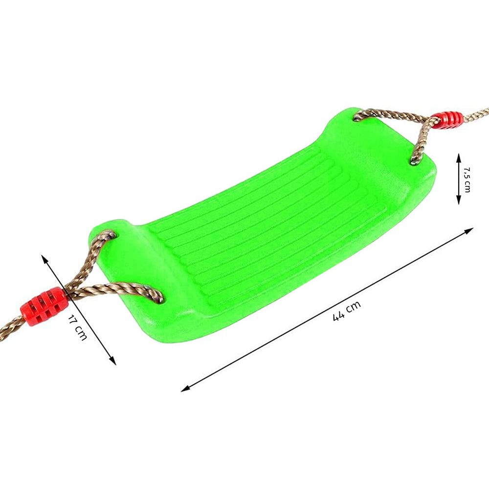 Tuinschommel voor kinderen / kinderschommel met touwen max 100kg groen 44cm x 17cm
