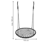 Afbeelding in Gallery-weergave laden, Nestschommel buitenspeelgoed Ø 100 CM zwart voor kinderen en volwassenen