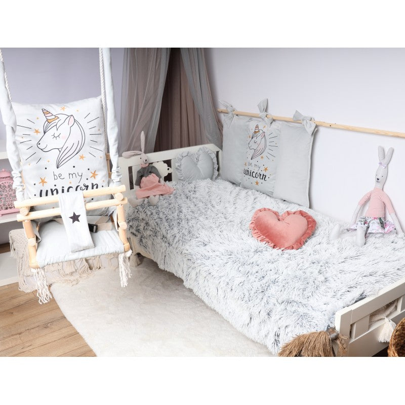 Luxe houten 3 in 1 handgemaakte unicorn meegroei babyschommel en kinderschommel